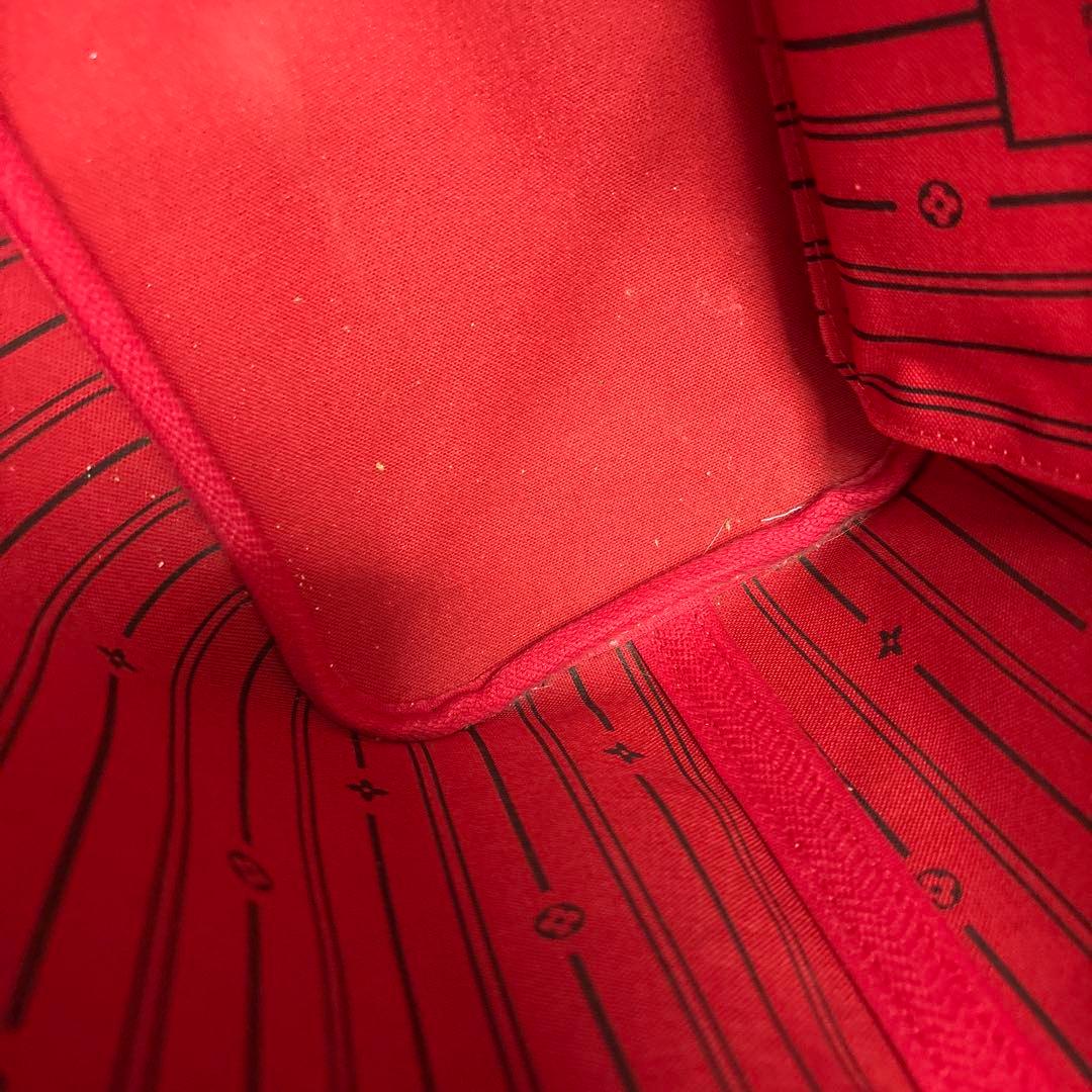 ダミエパターン ブラウンレザートートバッグ