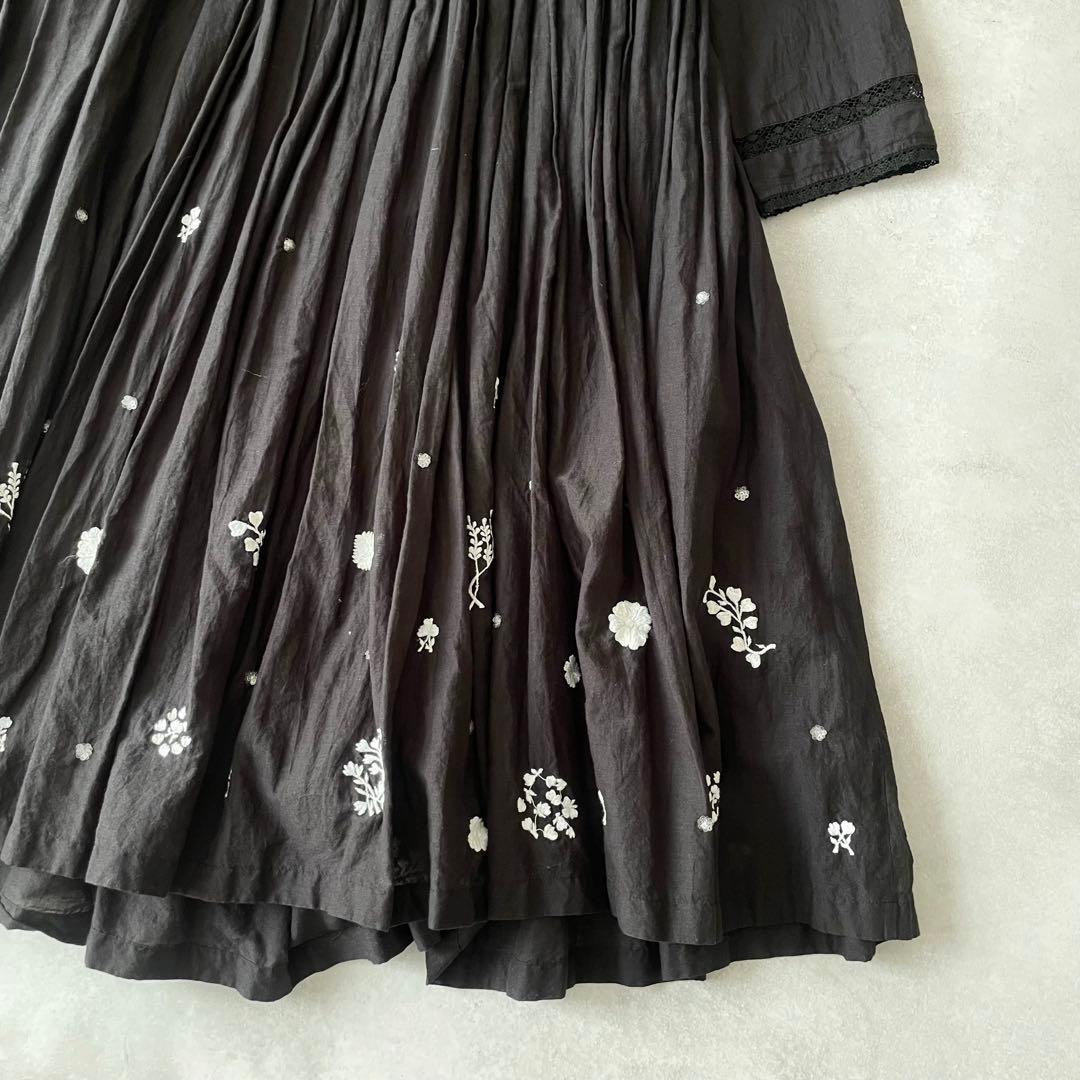 AODRESS エンブロイダリー 刺繍 カシュクール ワンピース アオドレス