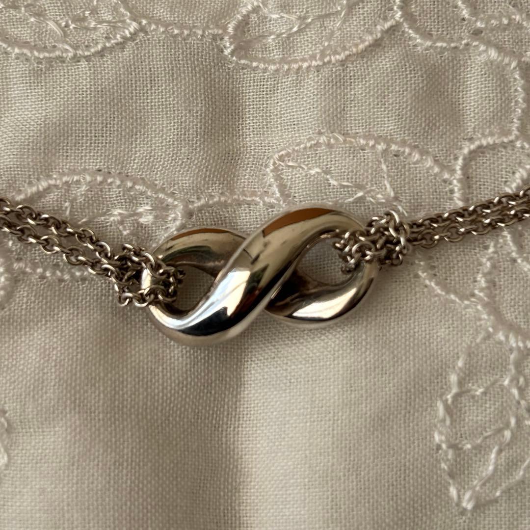 Tiffany ネックレス　インフィニティ　ダブルチェーン　シルバー925