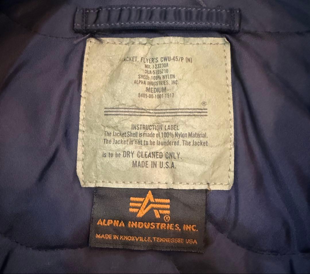 ALPHA INDUSTRIES／CWU-45P MADE IN USA