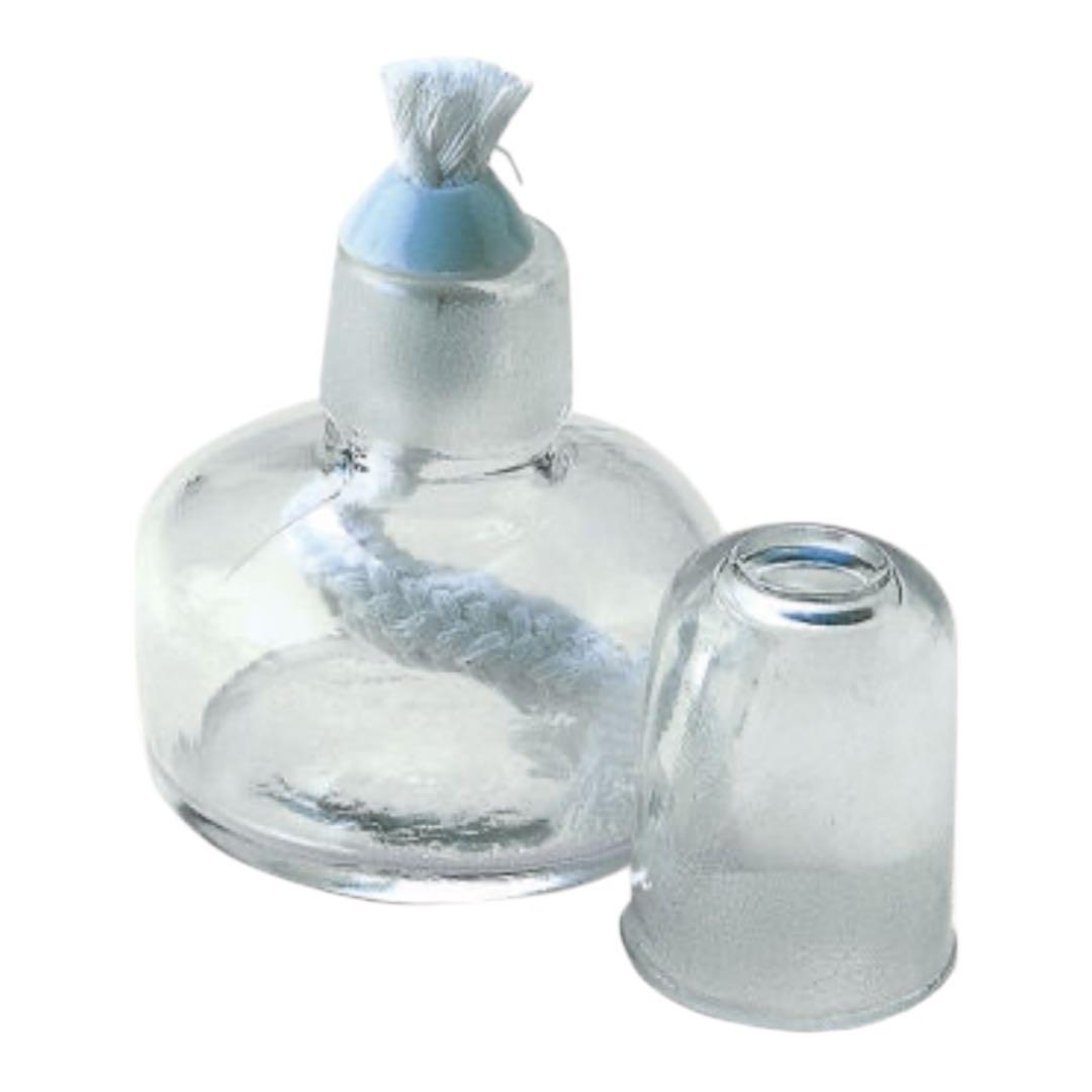 アルコールランプ ガラス製 12個セット＋予備芯 未使用・箱入り 実験・理科教材