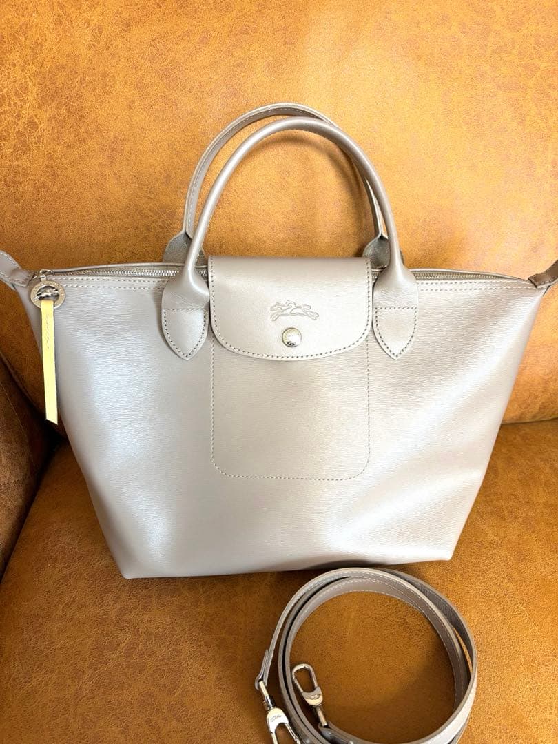 ロンシャン　プリアージュシティ　Mサイズ　トープ　グレージュ