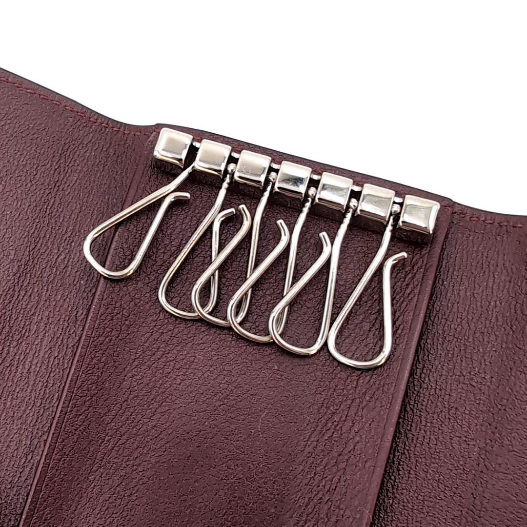 極美品✨カルティエ　マストドゥカルティエ　6連キーケース　レザー　ブラック　黒