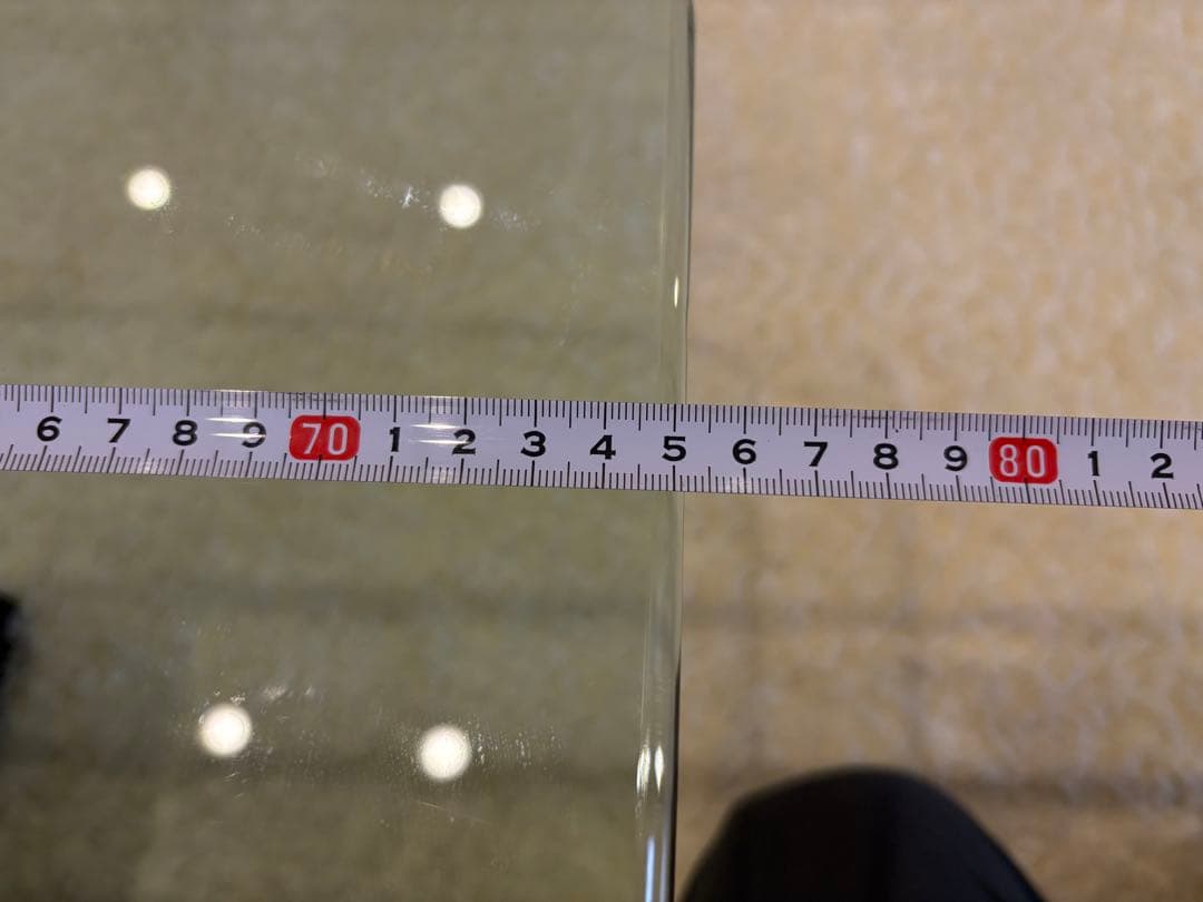 値下げしました！ センターテーブル　ガラス卓上　 140cm x 75cm