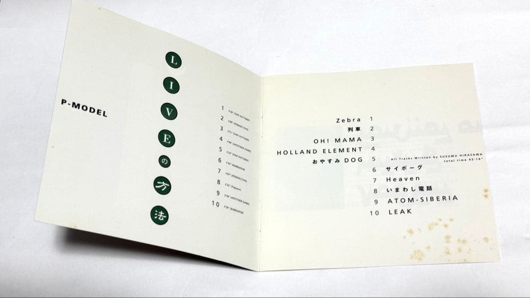 P-MODEL『LIVEの方法』帯あり