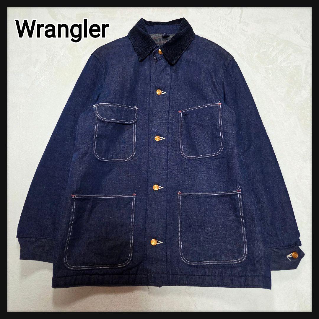 [美品]Wrangler デニムカバーオール 70s 金ボタン コーデュロイ