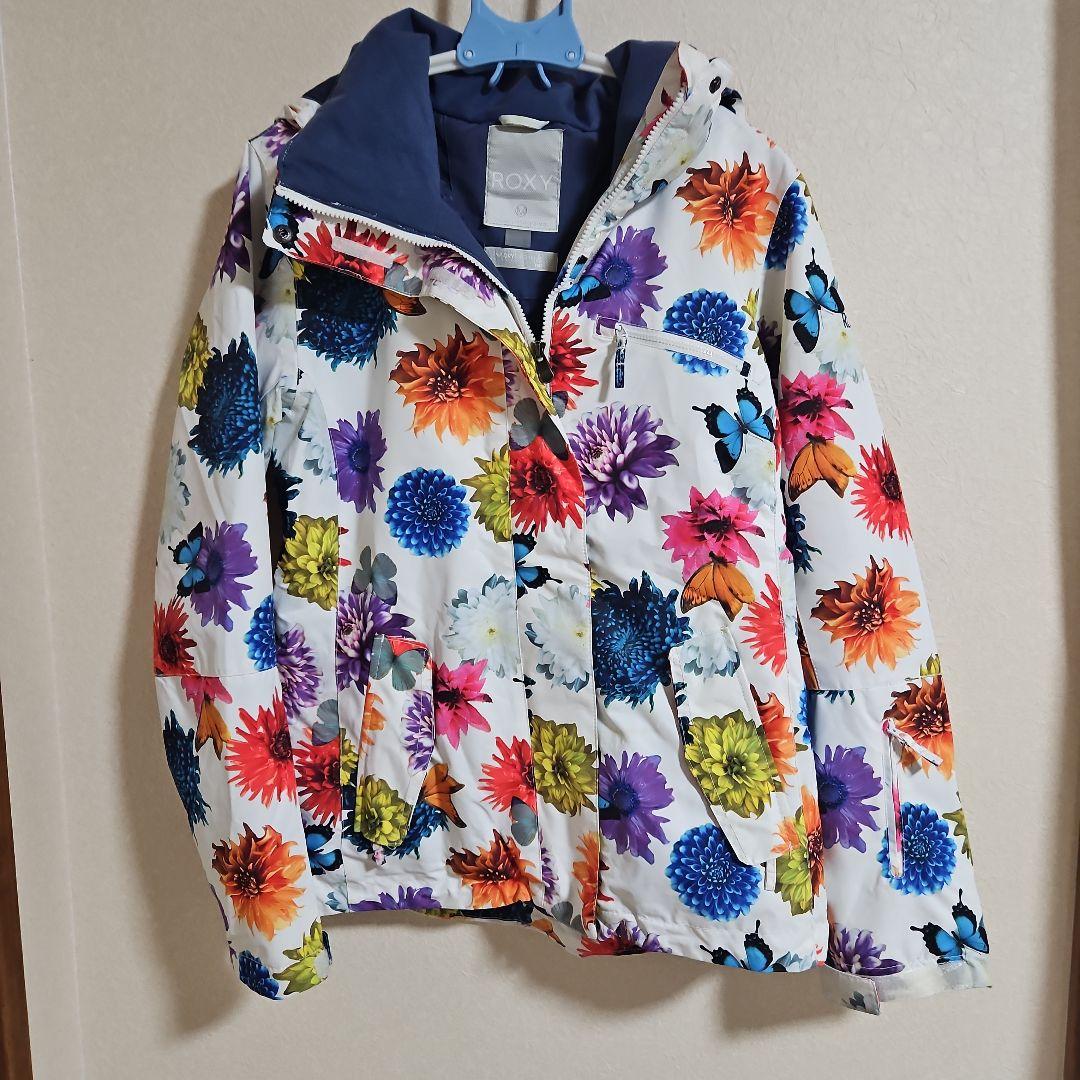 ロキシー　スノボ　ウェア　蜷川実花　ROXY ジャケット　花柄　白　スノーウェア