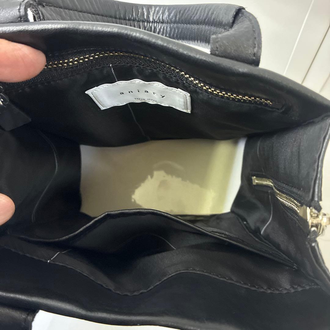 aniary 黒 レザートートバッグ