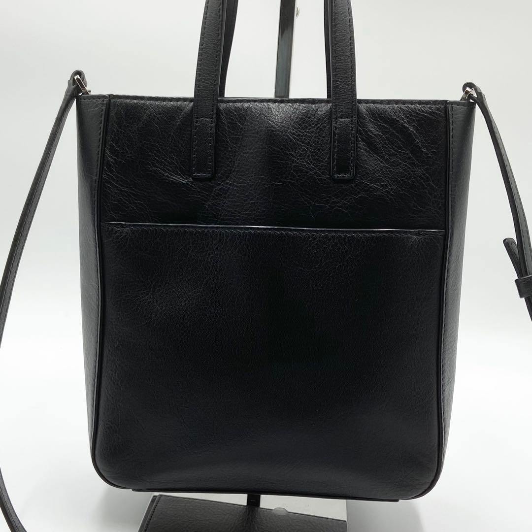 未使用級　アニエスベー　Lucy トートバッグ　2way レザー　ブラック