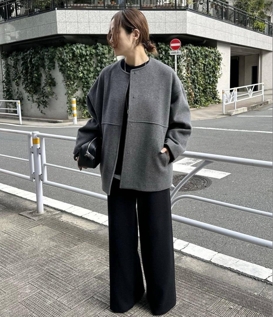 JOURNAL STANDARDスーパー140 ビーバーノーカラーショートコート