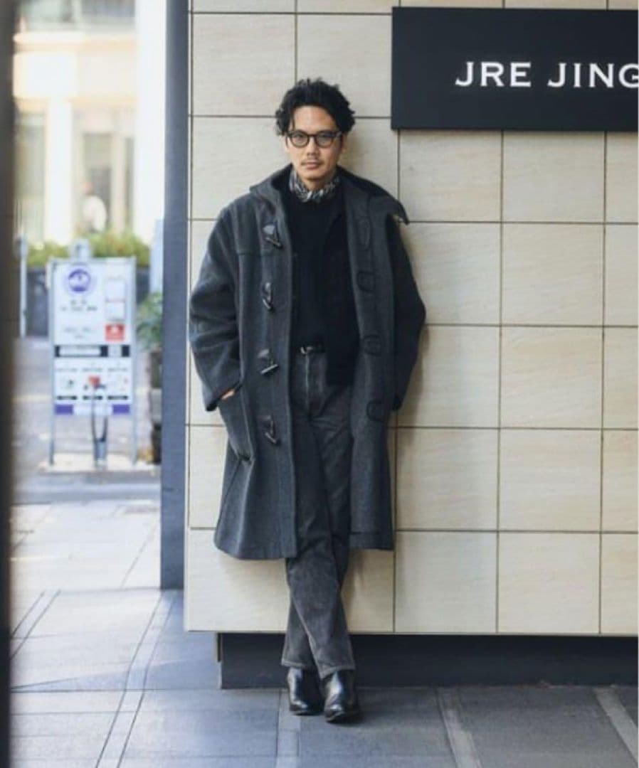 英国製 ブルックスブラザーズ　ダッフルコート ヘリンボーン