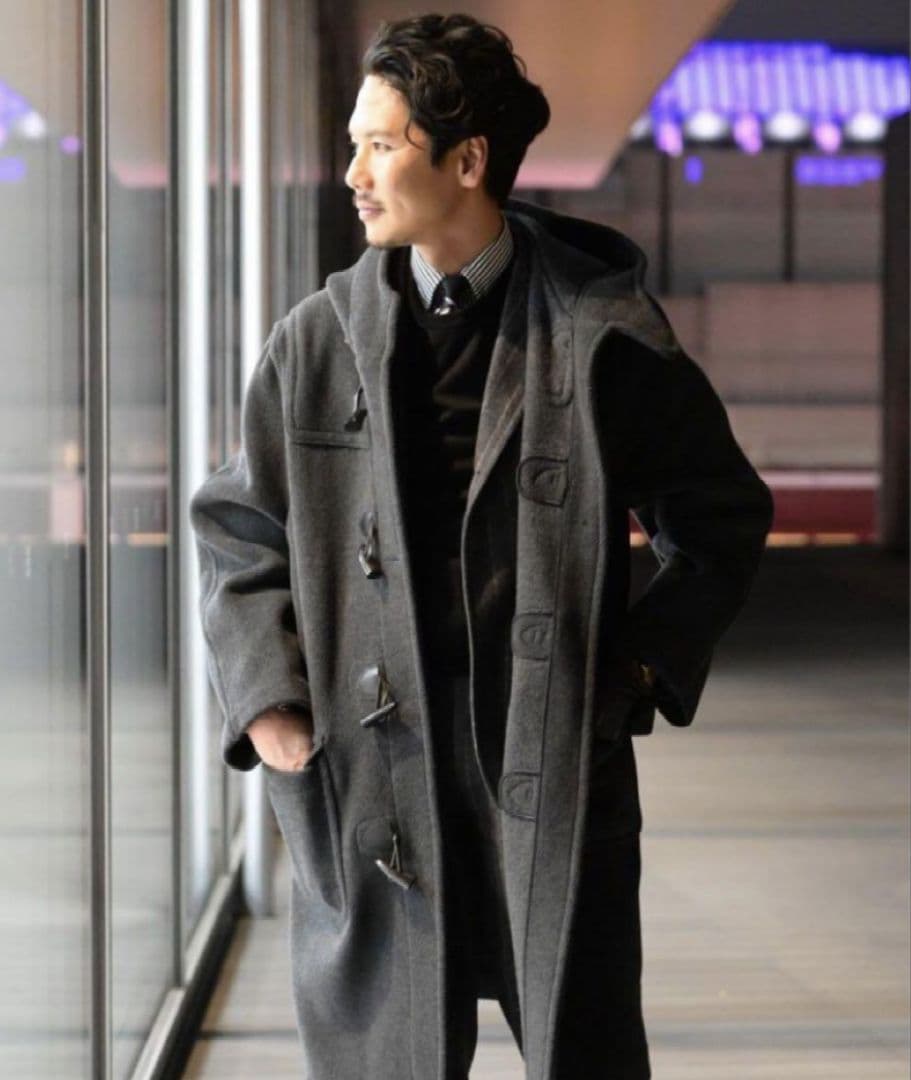 英国製 ブルックスブラザーズ　ダッフルコート ヘリンボーン