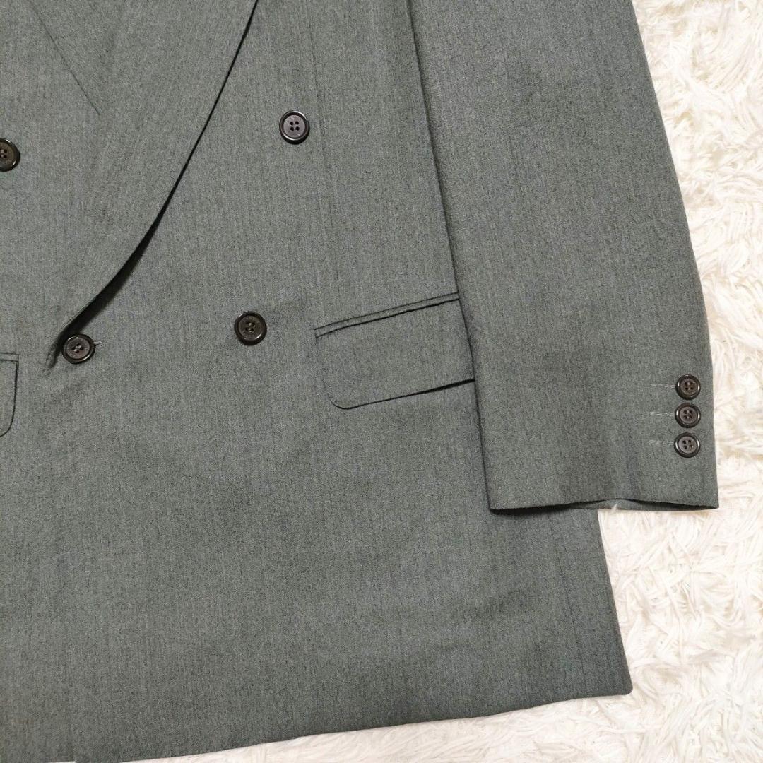 【美品】 高級カシミヤ　LANVIN　ランバン　スーツ　ダブル　総裏地　XL相当