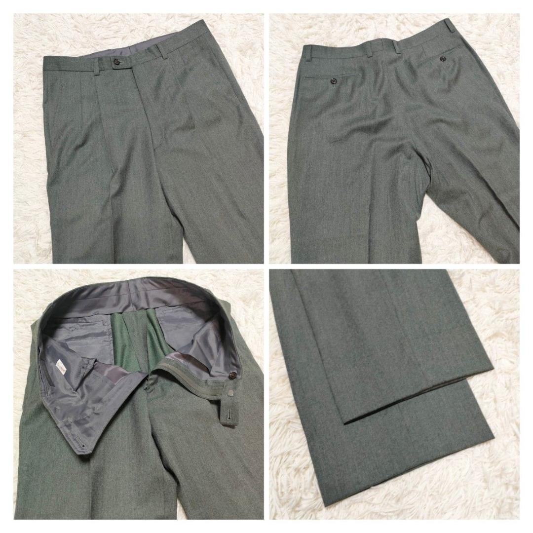 【美品】 高級カシミヤ　LANVIN　ランバン　スーツ　ダブル　総裏地　XL相当