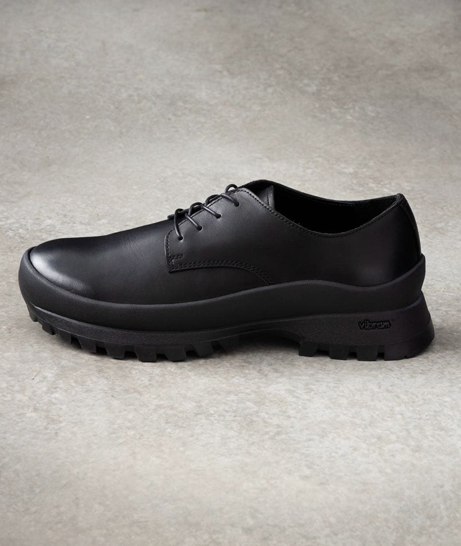 【PADRONE】DERBY PLAIN TOE SHOES