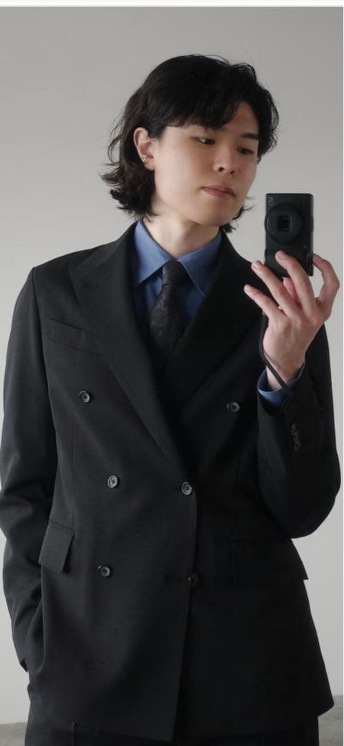 ブラック ダブルブレスト スーツセット卒業式 入学式 即完売品 WYM