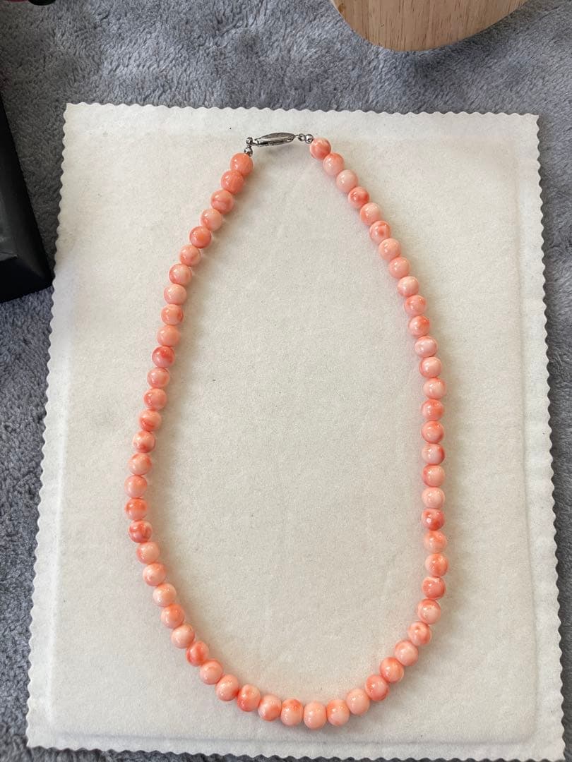 珊瑚サンゴネックレス8.4mm、重约41.5g