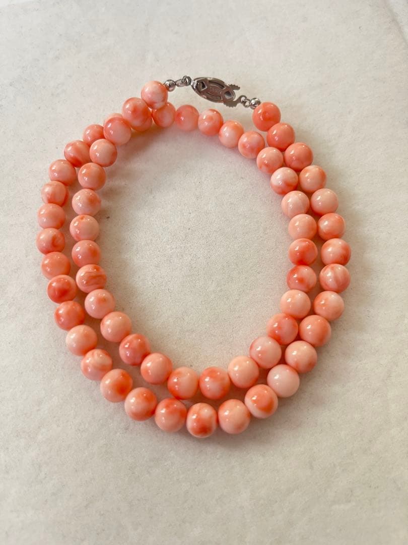 珊瑚サンゴネックレス8.4mm、重约41.5g