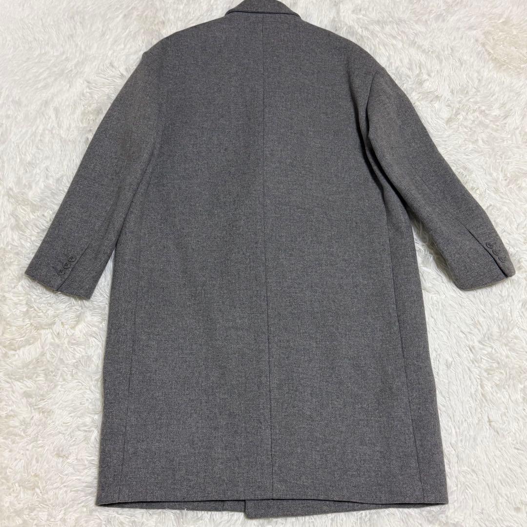 【未使用に近い】ミスタージェントルマン　チェスターコート　ダブル　グレー　S