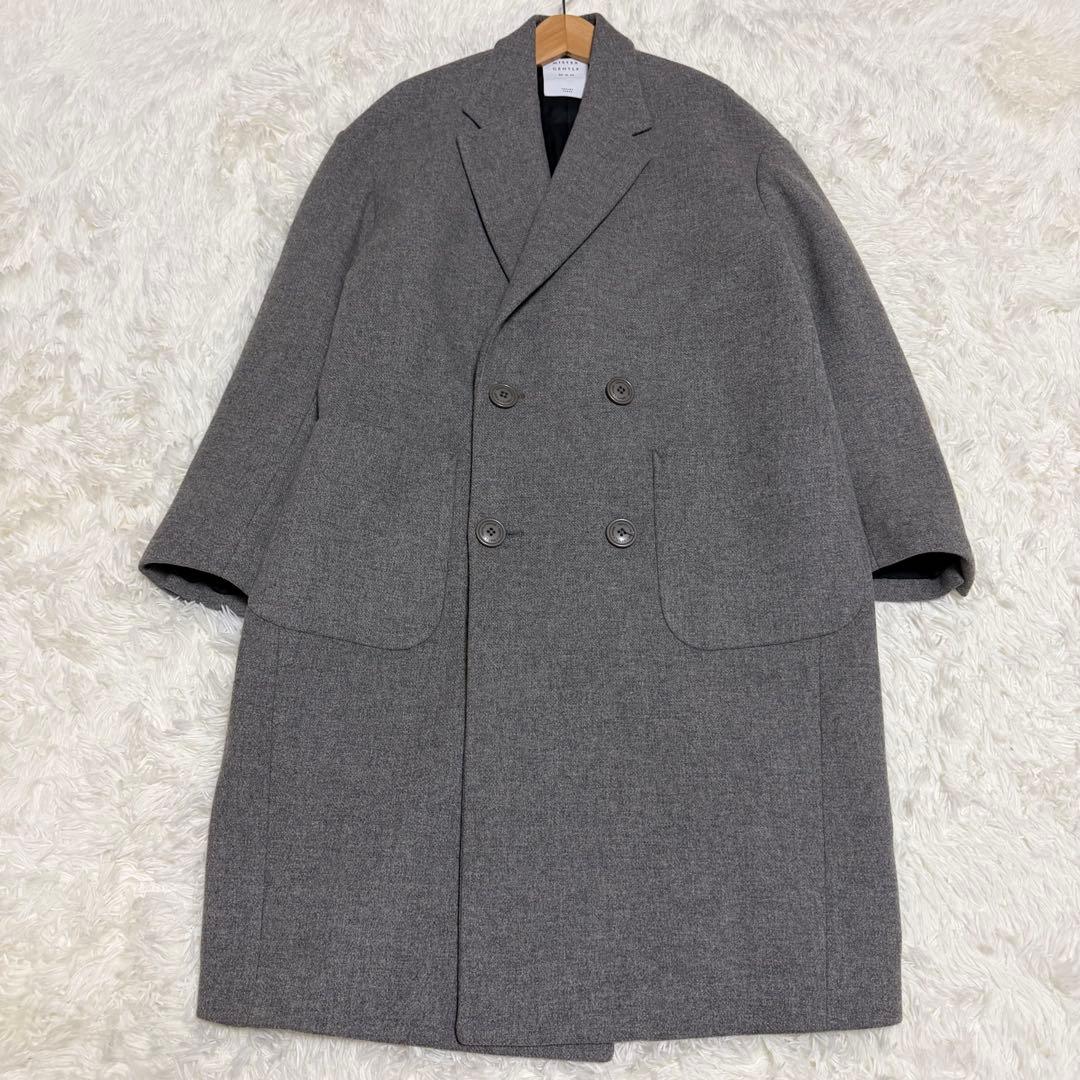 【未使用に近い】ミスタージェントルマン　チェスターコート　ダブル　グレー　S