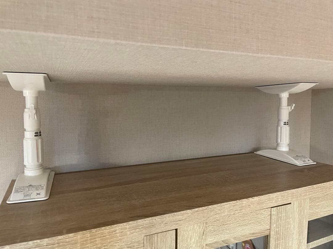 LOWYA 食器棚 レンジボード 幅90 ＆家具転倒防止突っ張り棒