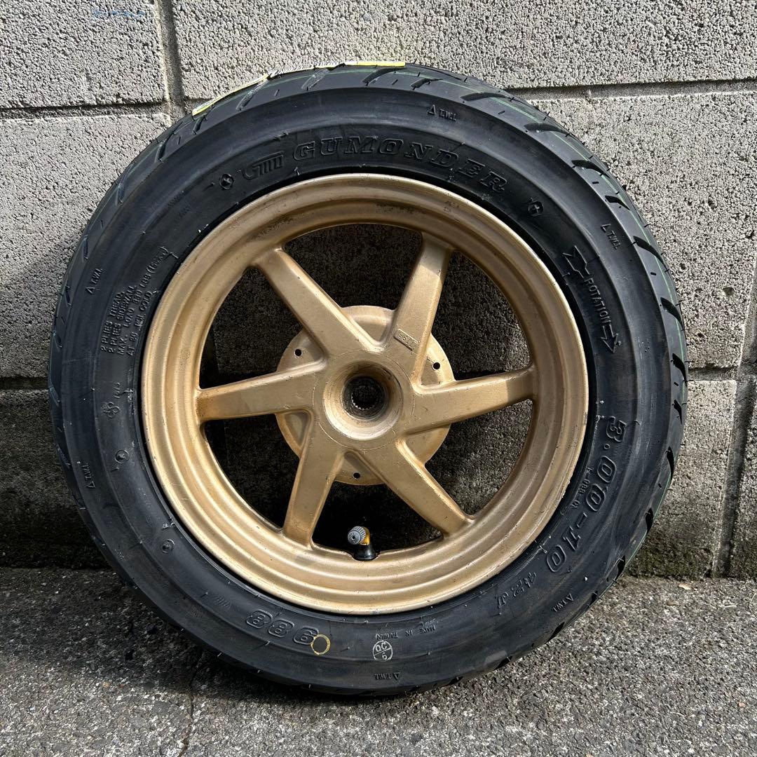 ホンダ AF35 ライブディオZX 純正リアホイール 金ホイール 新品タイヤ