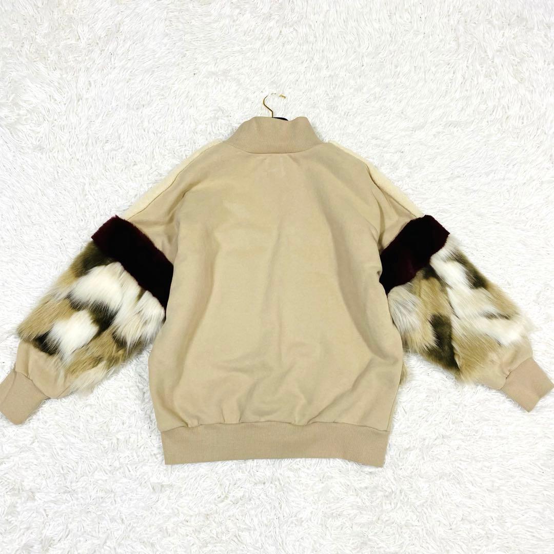 未使用タグ付✨Ameri FUR COLOR BLOCK SWEATトレーナー
