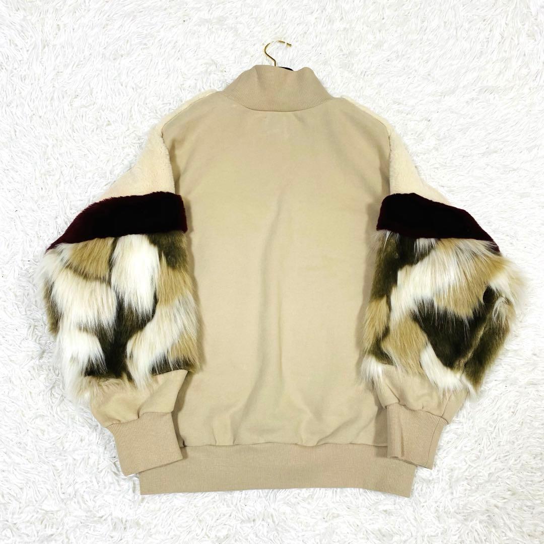 未使用タグ付✨Ameri FUR COLOR BLOCK SWEATトレーナー