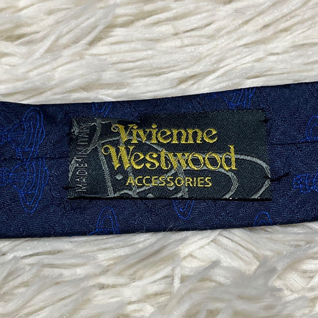 新品✨️ ヴィヴィアンウエストウッド ネクタイ オーブ ネイビー 高級シルク