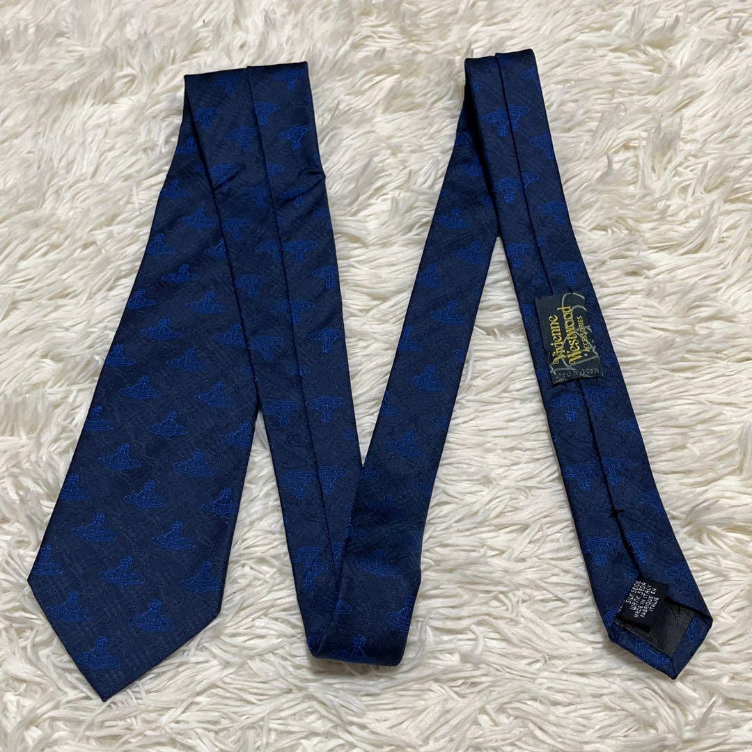 新品✨️ ヴィヴィアンウエストウッド ネクタイ オーブ ネイビー 高級シルク