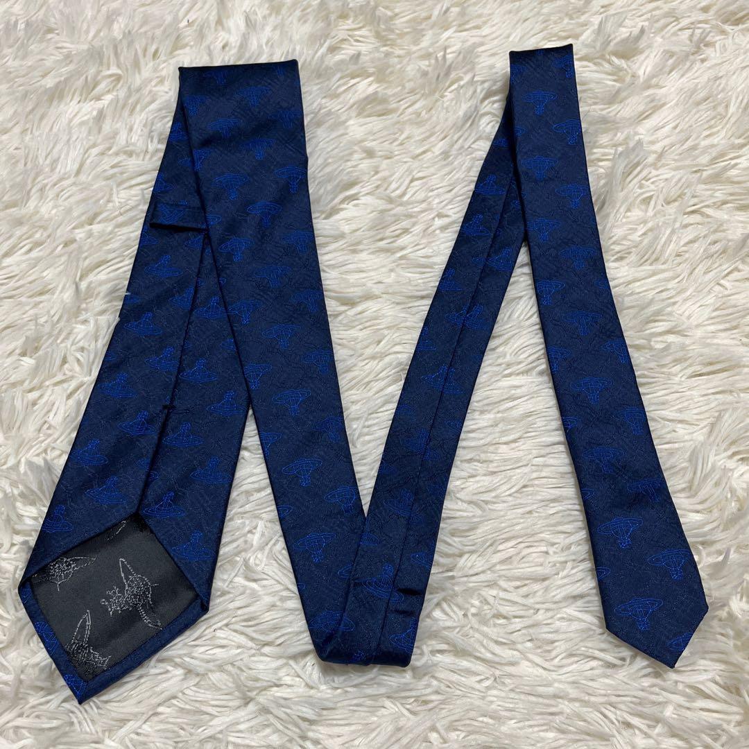 新品✨️ ヴィヴィアンウエストウッド ネクタイ オーブ ネイビー 高級シルク