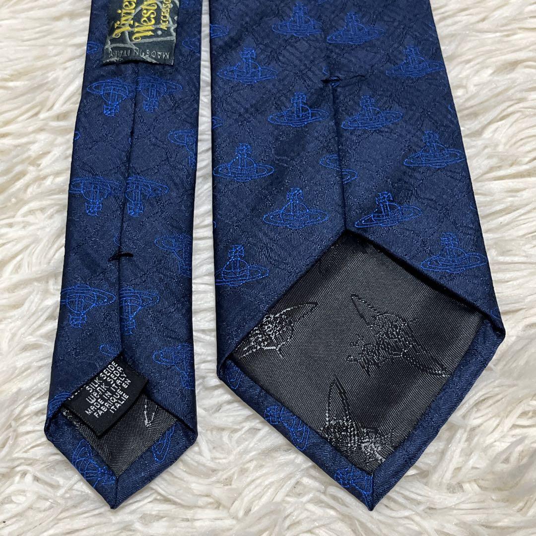 新品✨️ ヴィヴィアンウエストウッド ネクタイ オーブ ネイビー 高級シルク