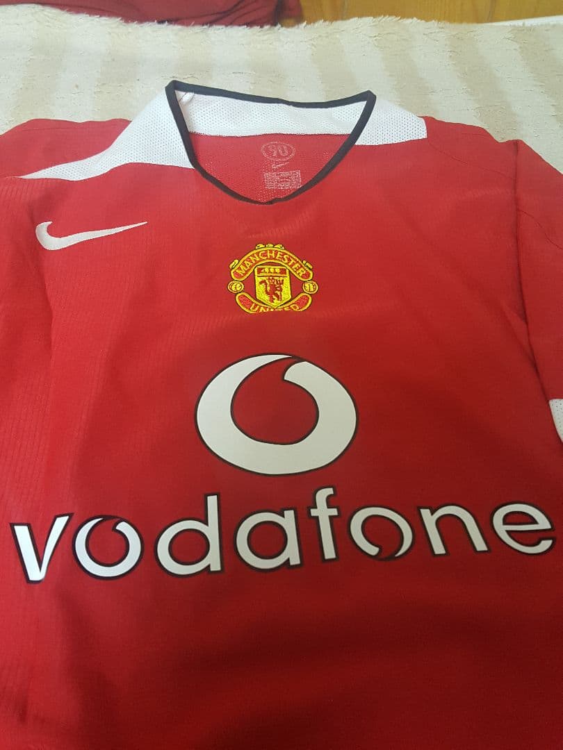 マンＵのクリロナのデビューシーズンのボーダフォン時代の貴重なヴィンテージユニホム