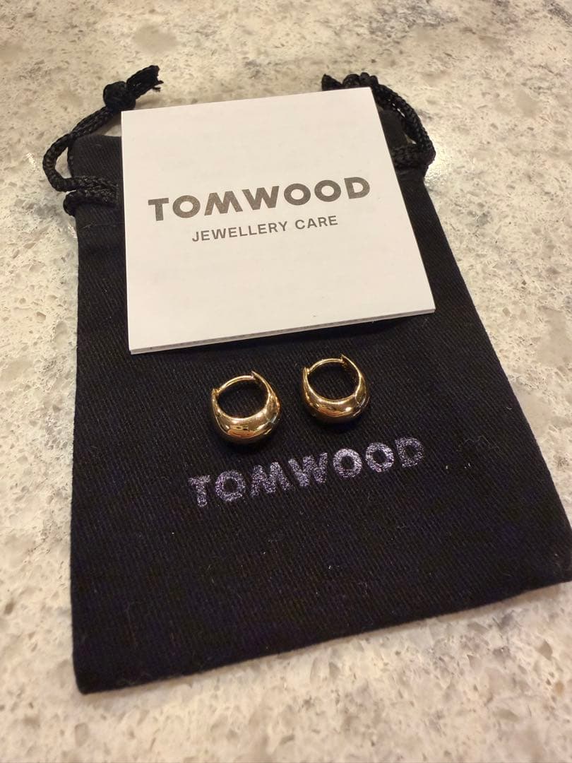 TOM WOOD ゴールド フープピアス Ice Huggies Gold