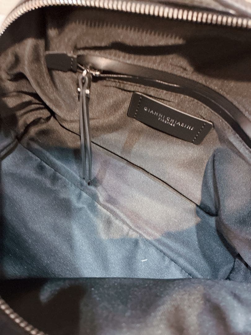 【美品】GIANNI CHIARINI アリファ 2WAY レザーバッグ M 黒