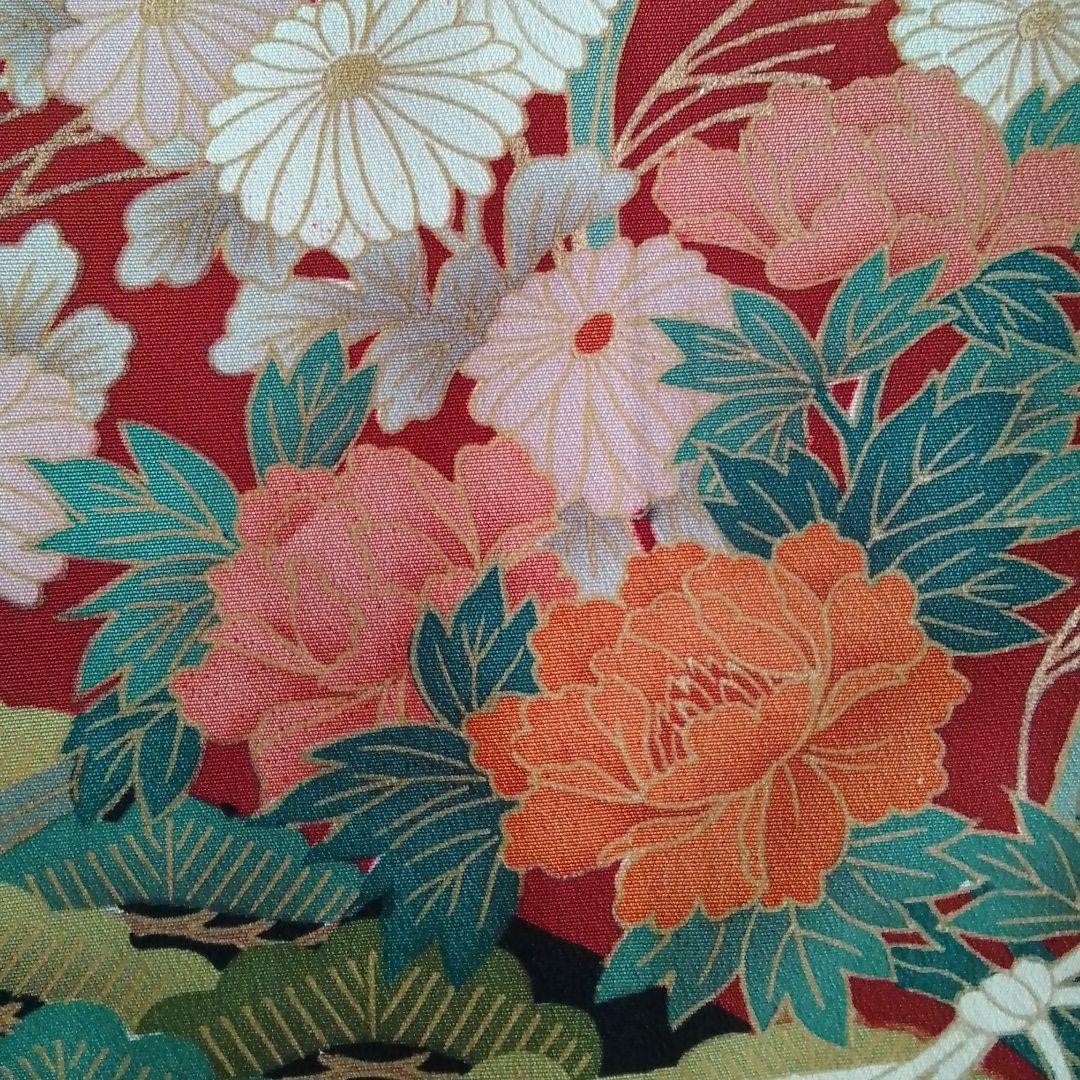 着物リメイクワンピース 留袖ドレス松と花