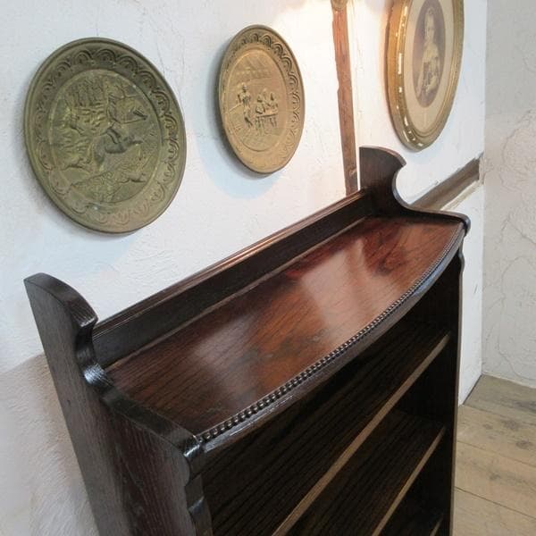 イギリス アンティーク 家具 ブックシェルフ ブックケース 本棚 6810d