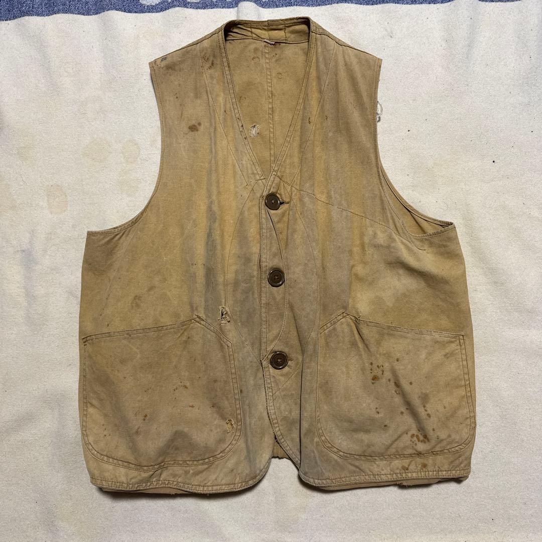 30s ハーフムーン　ハンティングベスト　襤褸の美学　レッドヘッド