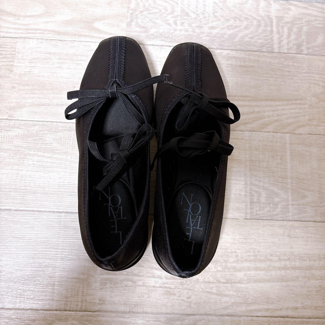 未使用級【LE TALON】 ルタロン （23cm） Lダブルリボン バレリーナ