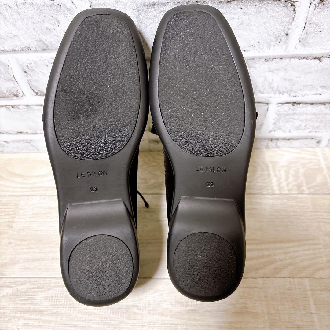 未使用級【LE TALON】 ルタロン （23cm） Lダブルリボン バレリーナ
