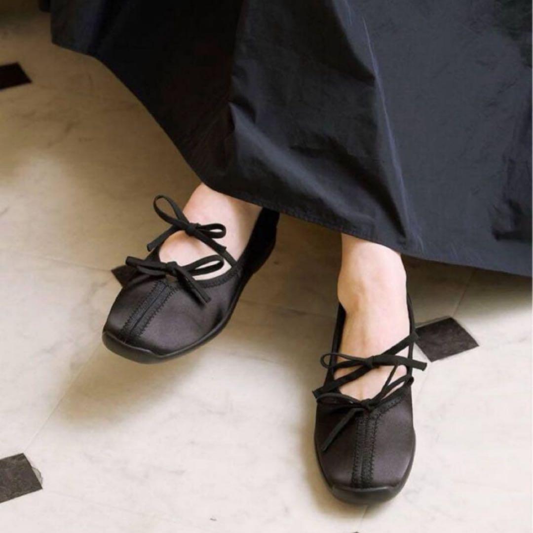 未使用級【LE TALON】 ルタロン （23cm） Lダブルリボン バレリーナ