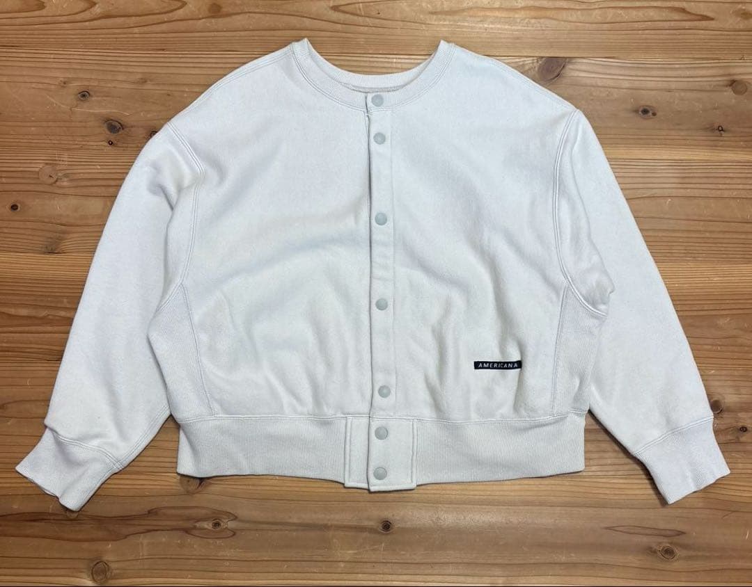 Americana アメリカーナ 別注カレッジ風口ゴ前後2WAYスウェット