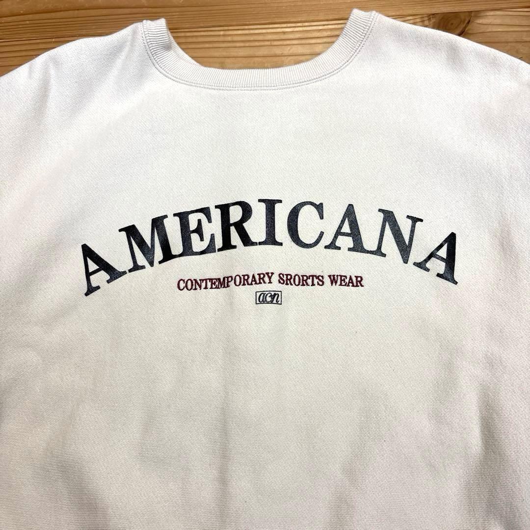 Americana アメリカーナ 別注カレッジ風口ゴ前後2WAYスウェット