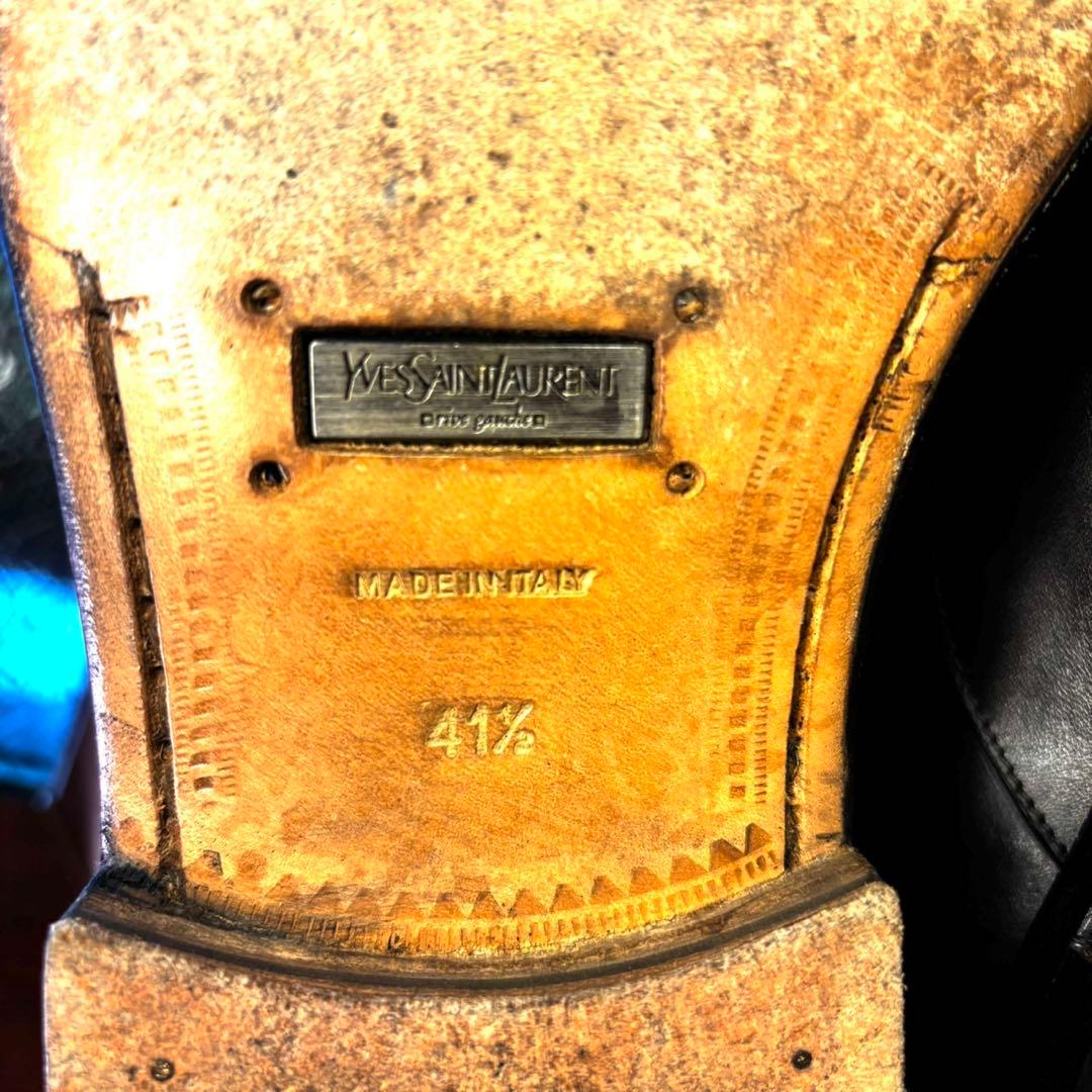 極美品YVES SAINT LAURENT サイドゴアブーツ焦茶EU41.5
