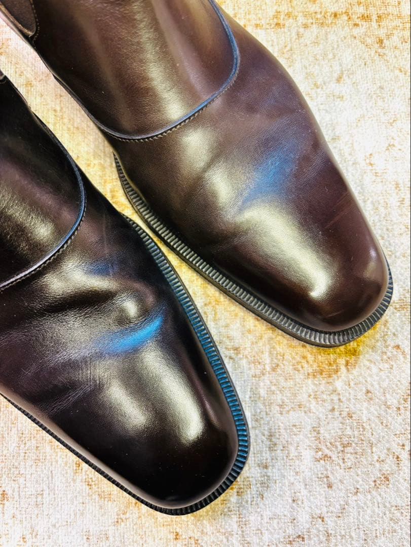 極美品YVES SAINT LAURENT サイドゴアブーツ焦茶EU41.5