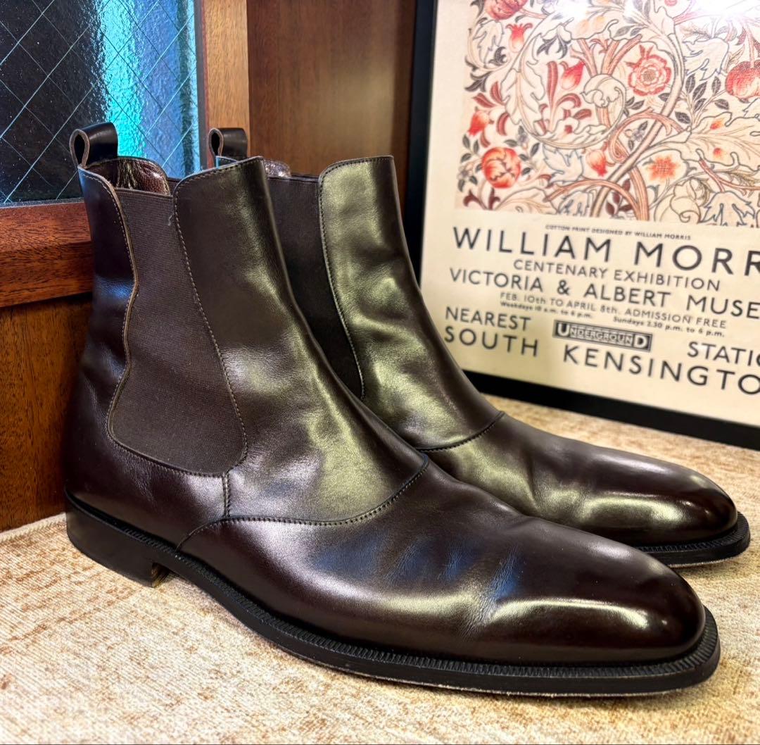 極美品YVES SAINT LAURENT サイドゴアブーツ焦茶EU41.5