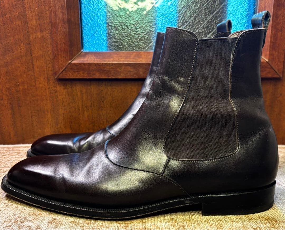 極美品YVES SAINT LAURENT サイドゴアブーツ焦茶EU41.5