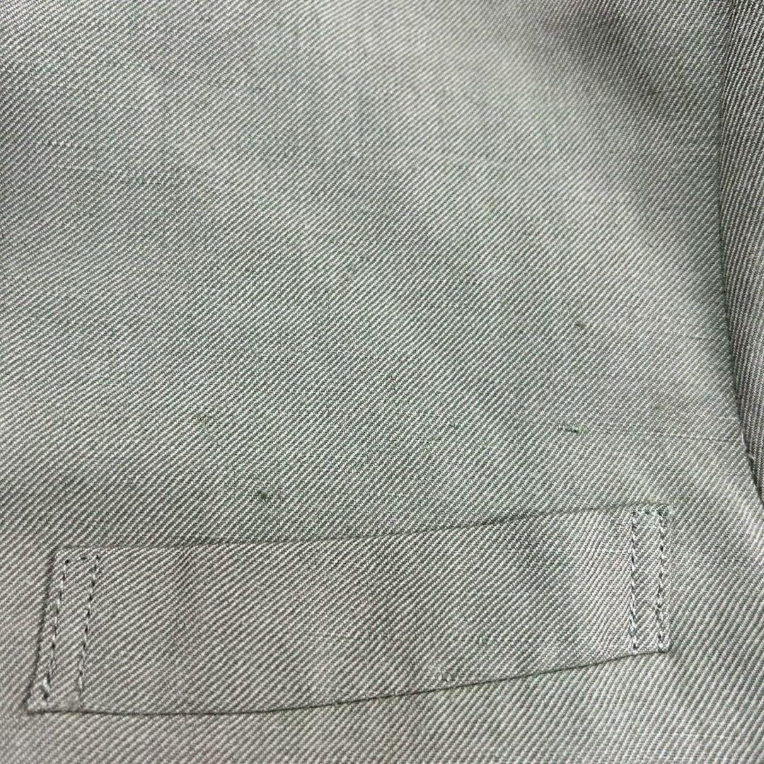 美品　トゥモローランド　ピルグリム　ダブルジャケット　リネンウール　カーキ　48