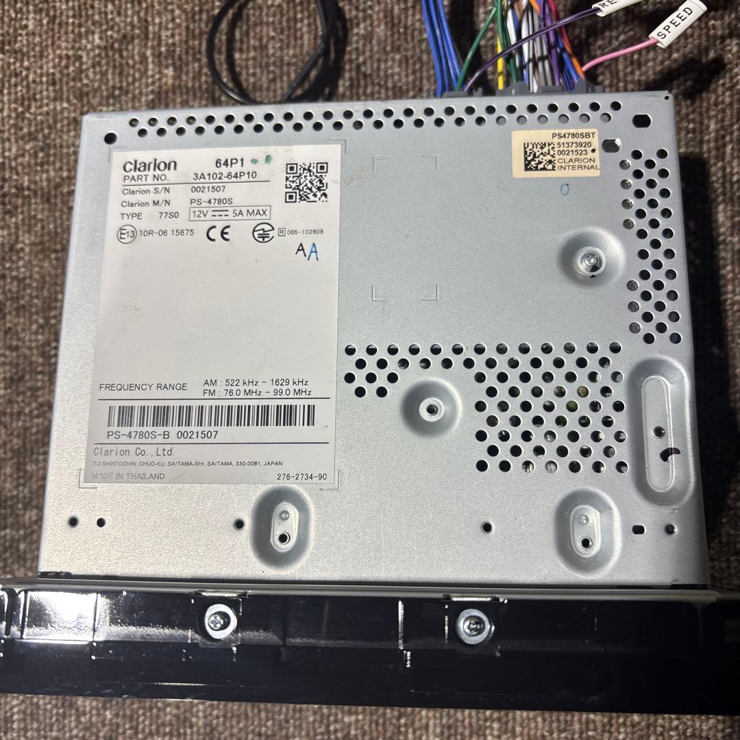 美品スズキ純正 クラリオン 7インチ ディスプレイオーディオ PS-4780S