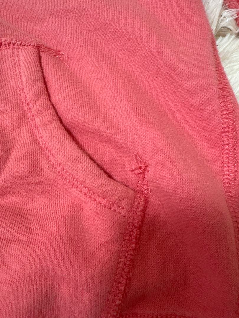 エドハーディ ピンク 刺繍ジップパーカー 花×骸骨 難あり